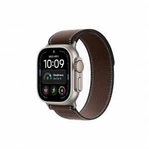 Apple Watch Ultra 4 49mm, Натуральный титан/Коричневый Trail Loop (S/M)