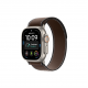 Apple Watch Ultra 4 49mm, Натуральный титан/Коричневый Trail Loop (M/L)