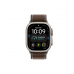 Apple Watch Ultra 4 49mm, Натуральный титан/Коричневый Trail Loop (M/L)