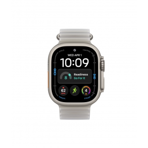 Apple Watch Ultra 4 49mm, Натуральный титан/Белый Ocean Band