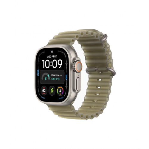 Apple Watch Ultra 4 49mm, Натуральный титан/Полупрозрачный Ocean Band