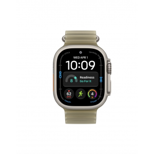 Apple Watch Ultra 4 49mm, Натуральный титан/Полупрозрачный Ocean Band