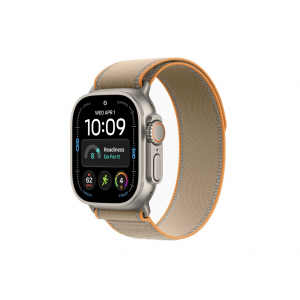Apple Watch Ultra 4 49mm, Натуральный титан/Песочный Trail Loop (M/L)
