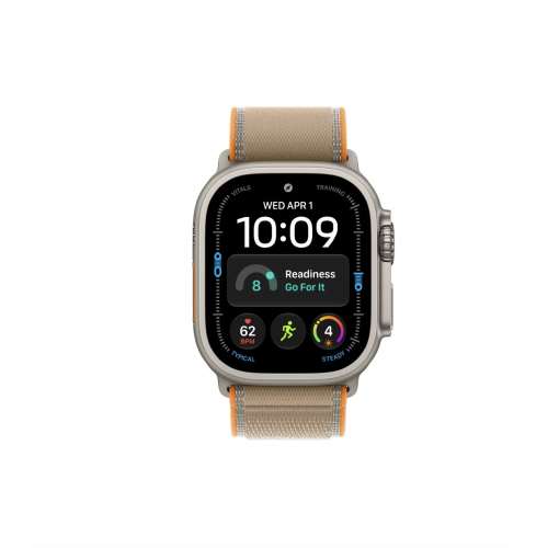 Apple Watch Ultra 4 49mm, Натуральный титан/Песочный Trail Loop (M/L)