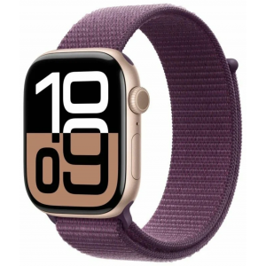 Apple Watch Series 10, 42 мм, Розовое золото/Фиолетовый Sport Loop