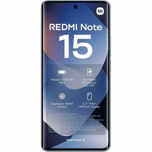 Смартфон Xiaomi Redmi Note 15, 8/256 ГБ, Голубой ледник